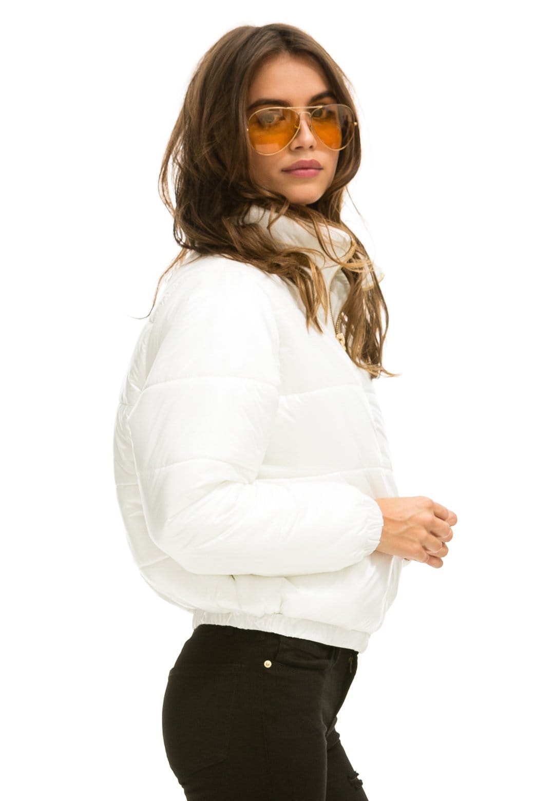 SUNBURST APRES PUFFER JACKET - GLOSSY WHITE - Image 3